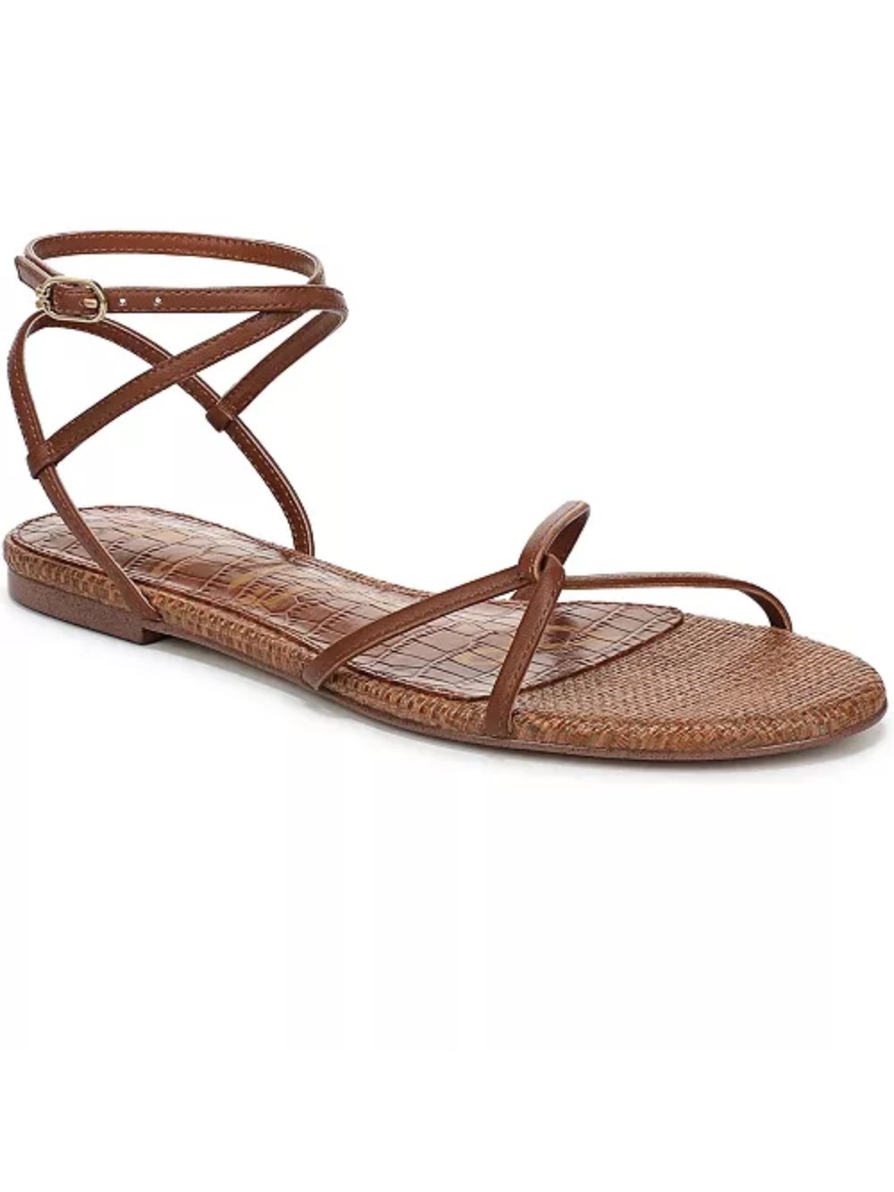 Sam Edelman Brown Strappy Leather Flat Sandals size 10 M